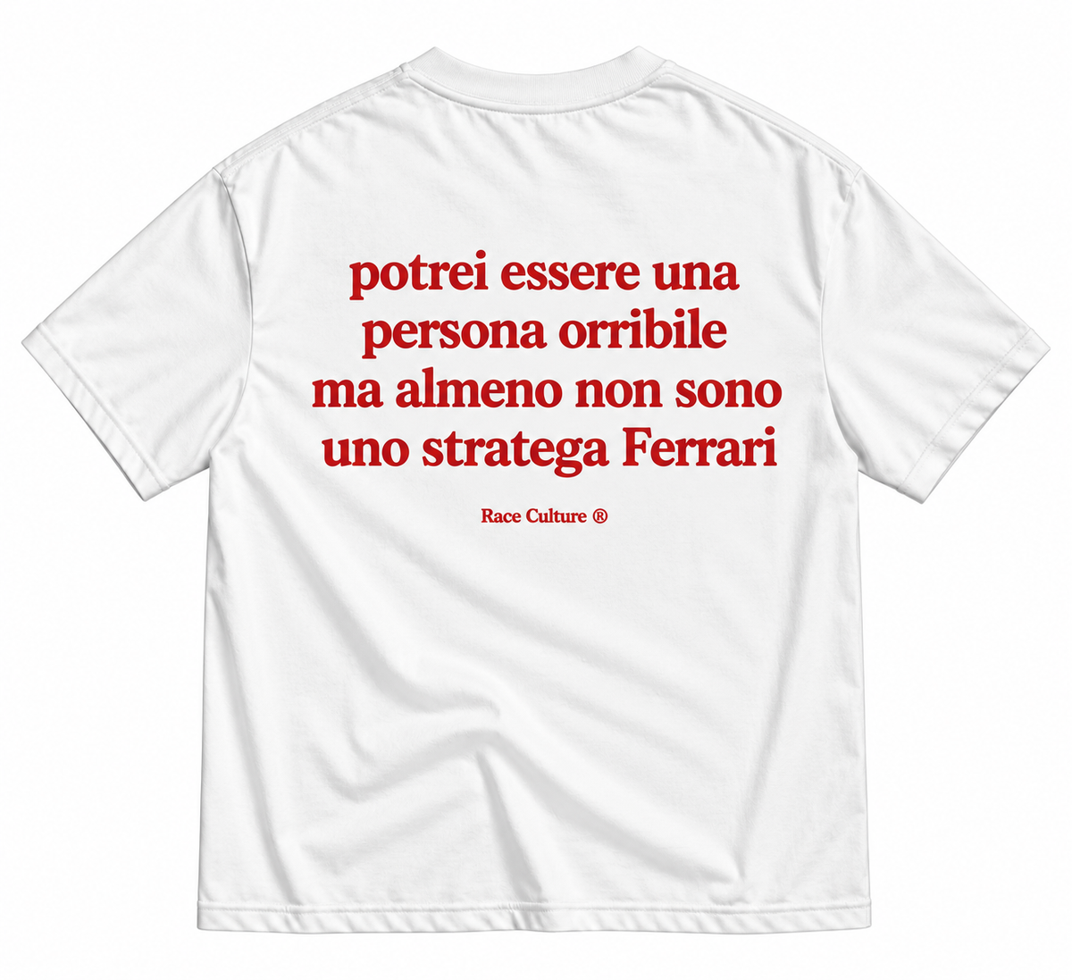 T-shirt Potrei Essere Orribile Bianca