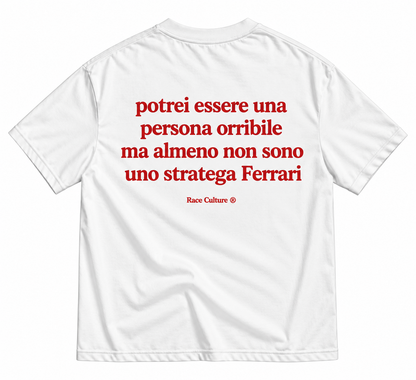 T-shirt Potrei Essere Orribile Bianca