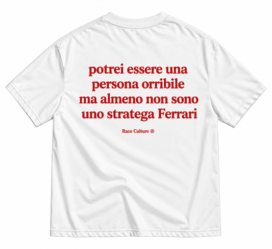 T-shirt Potrei Essere Orribile Bianca
