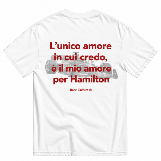 T-shirt L'Unico Amore per Hamilton Bianca