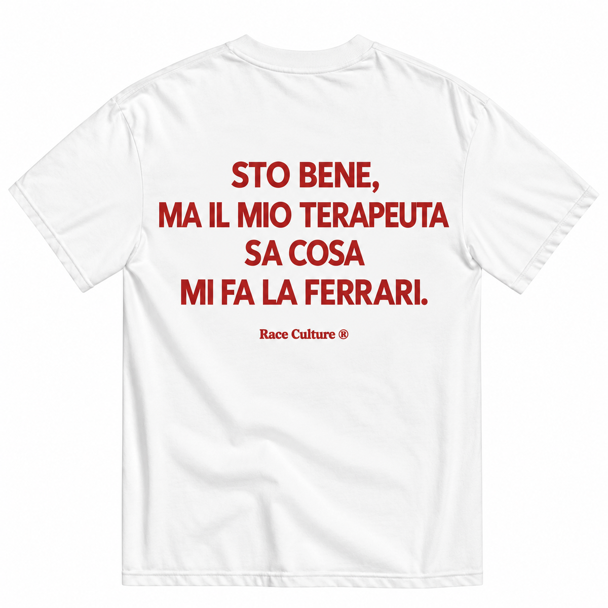 T-shirt Sto Bene Ma Il Mio Terapeuta Bianca
