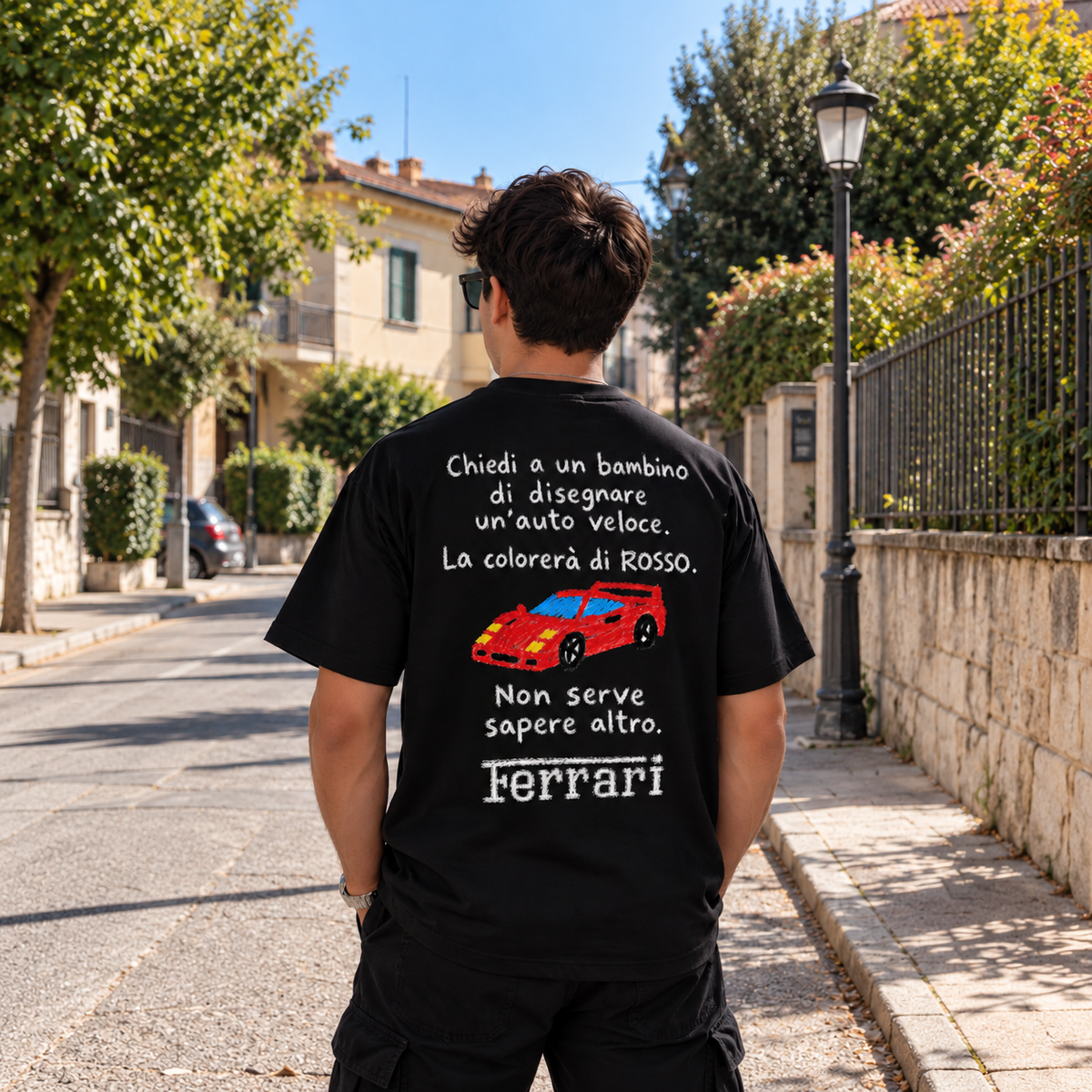 T-shirt Chiedi a un Bambino Nera