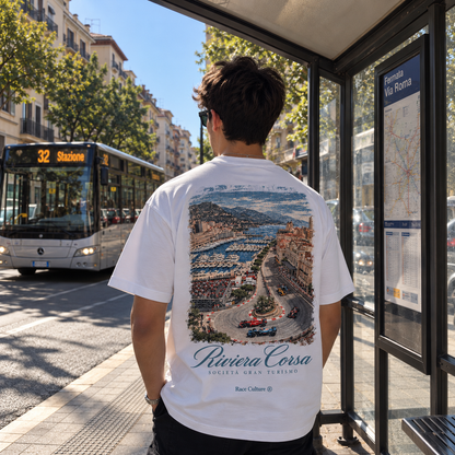 T-shirt Riviera Corsa Panorama Bianca