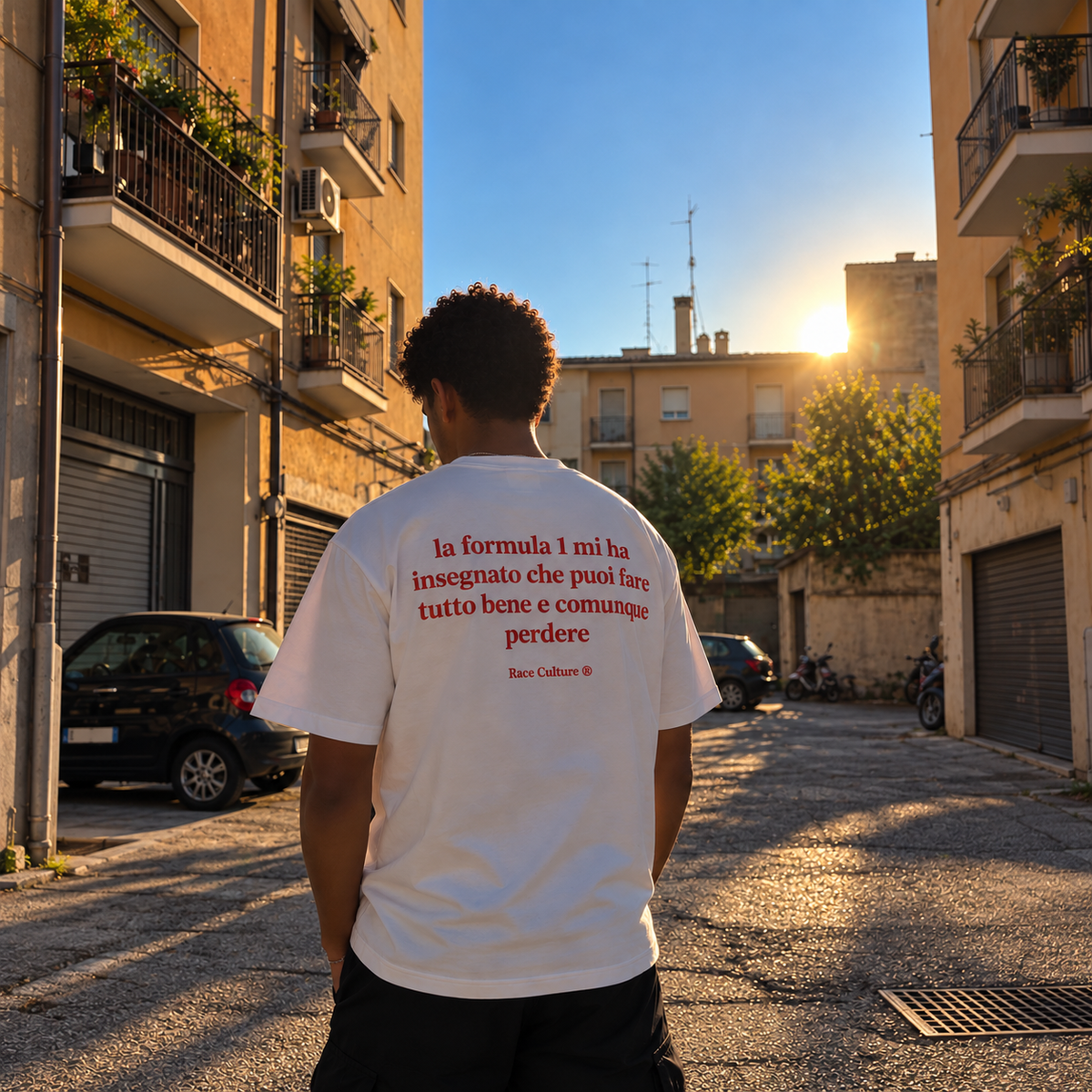 T-shirt La Formula 1 Mi Ha Insegnato Bianca