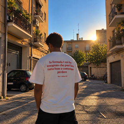 T-shirt La Formula 1 Mi Ha Insegnato Bianca