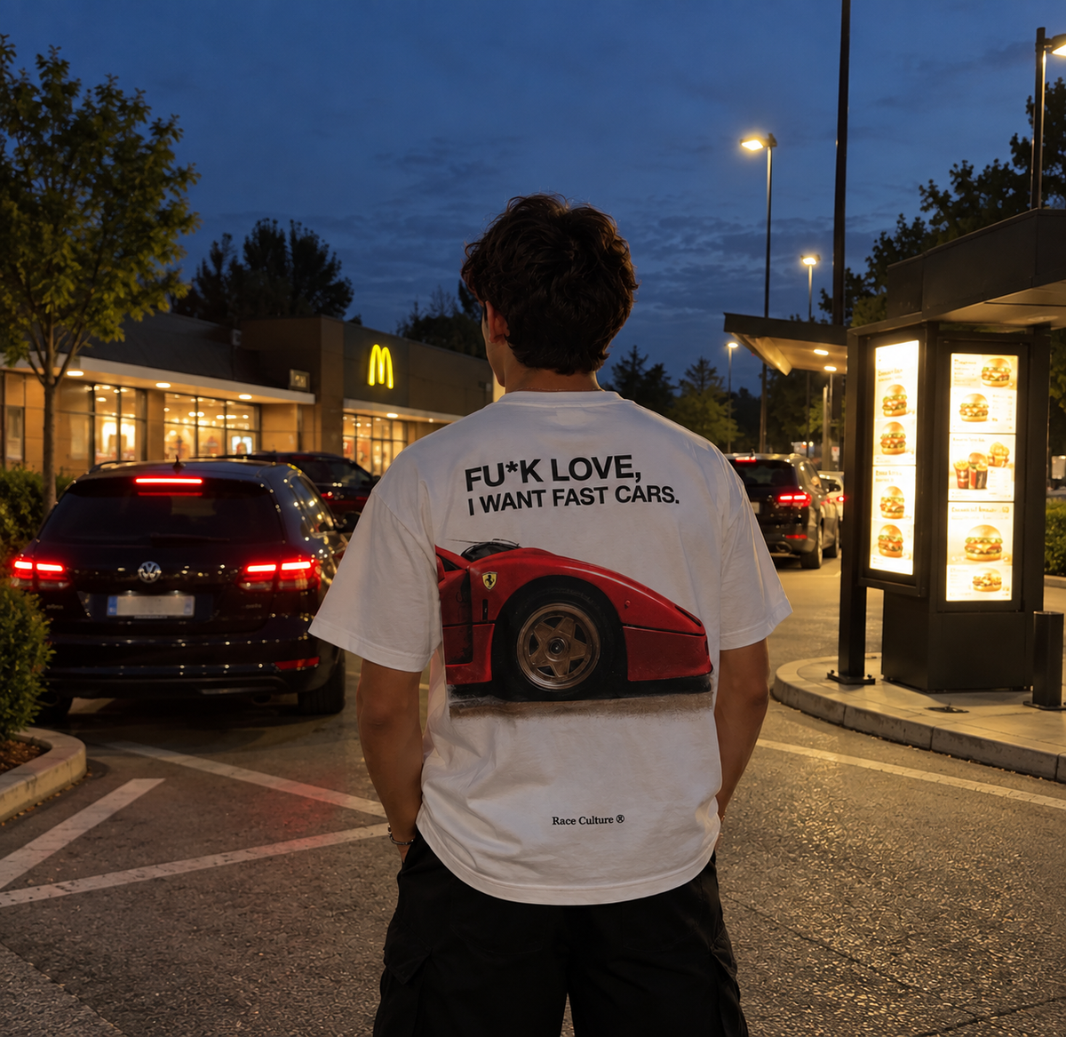 T-shirt Fuk Love I Want Fast Cars Bianca