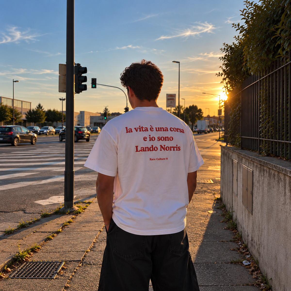 T-shirt Lando Norris Bianca