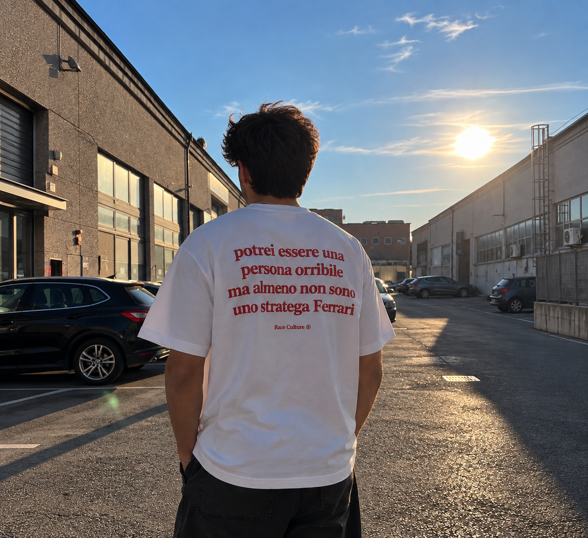 T-shirt Potrei Essere Orribile Bianca