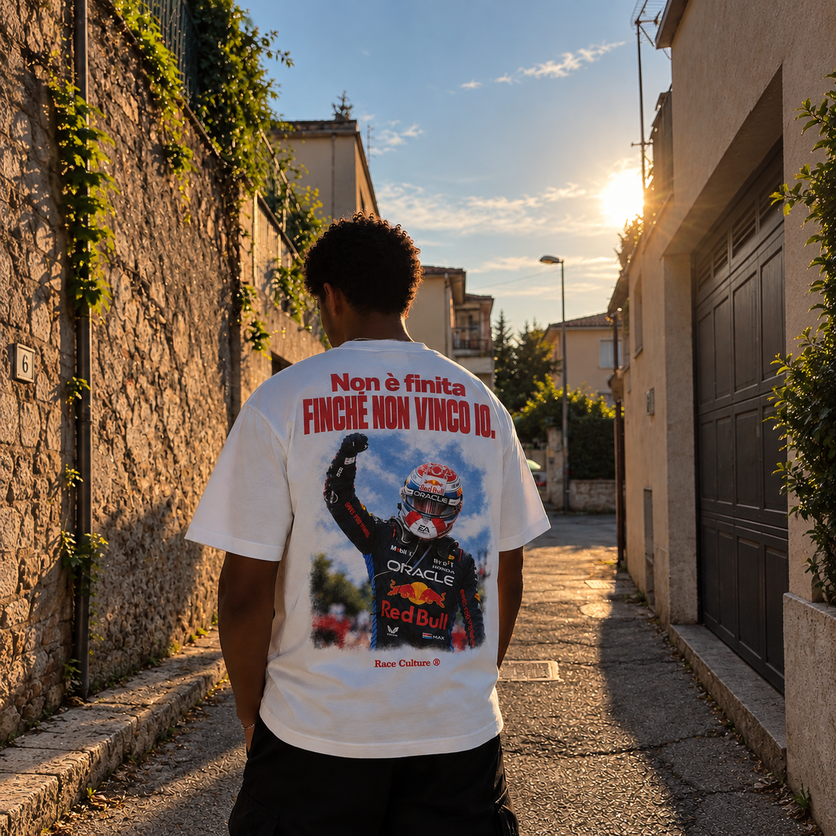 T-shirt Non è Finita Verstappen Bianca
