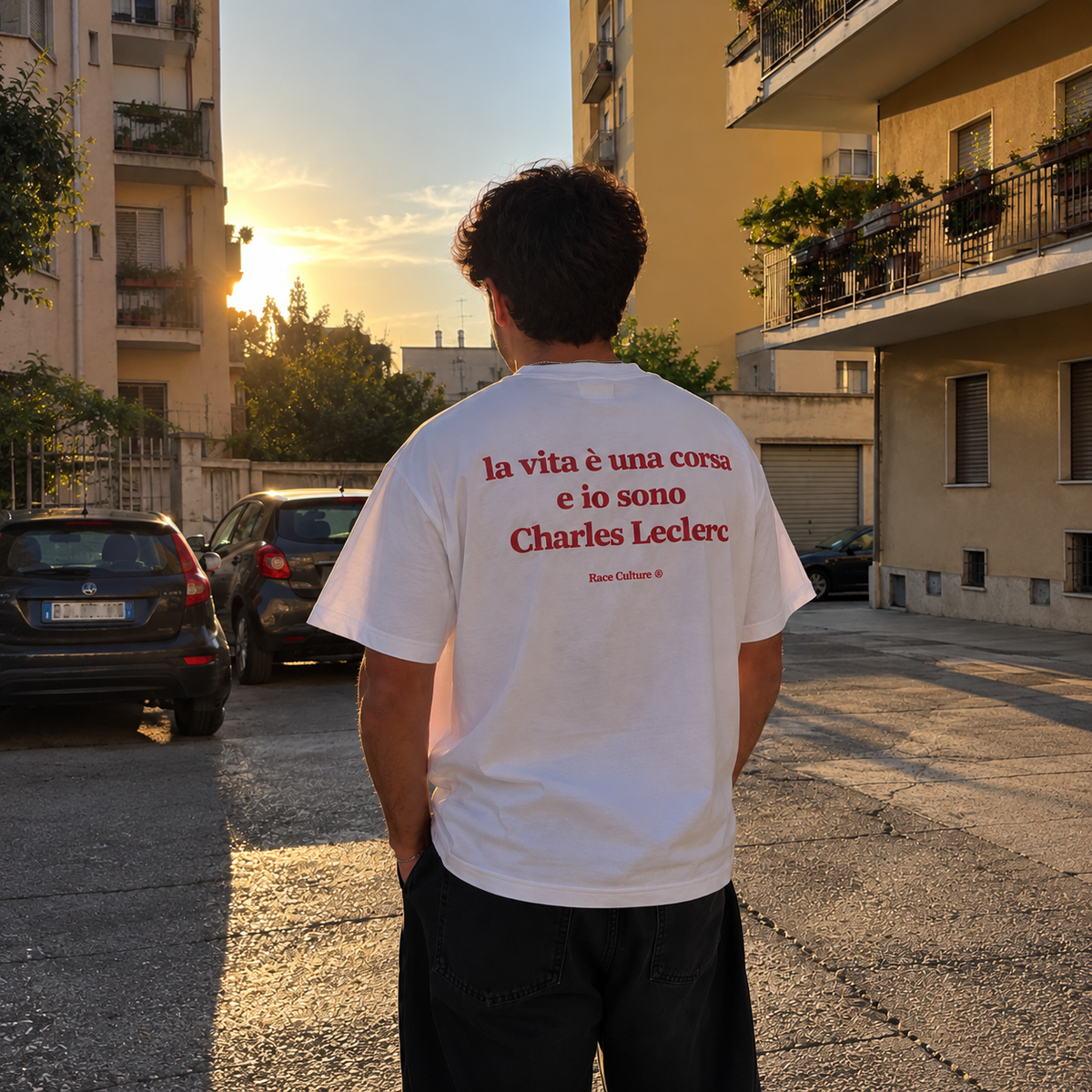 T-shirt Charles Leclerc Bianca