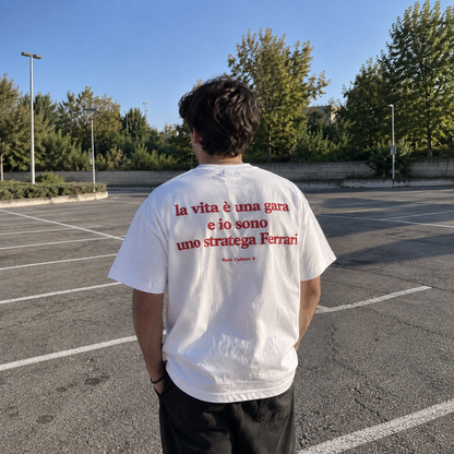 T-shirt Stratega Ferrari Bianca
