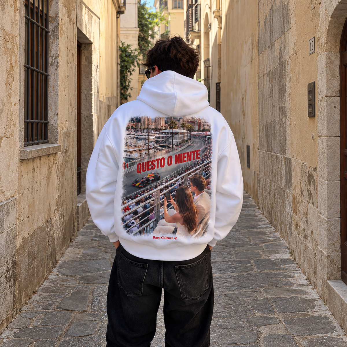 Felpa Questo o Niente Monaco Bianca