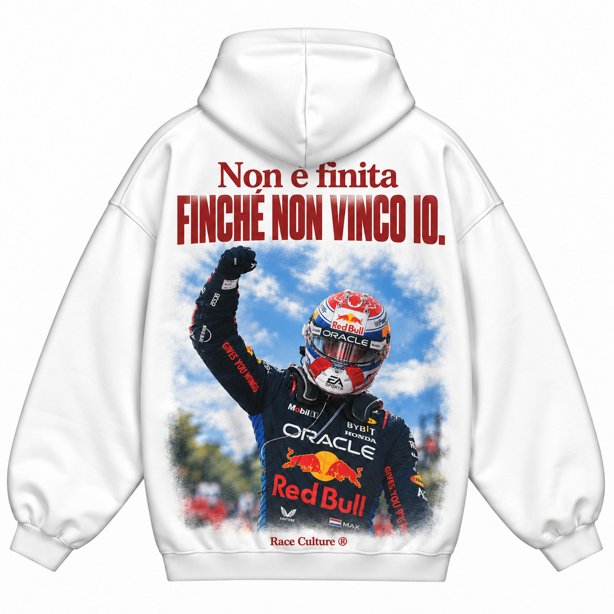 Felpa Non è Finita Verstappen Bianca