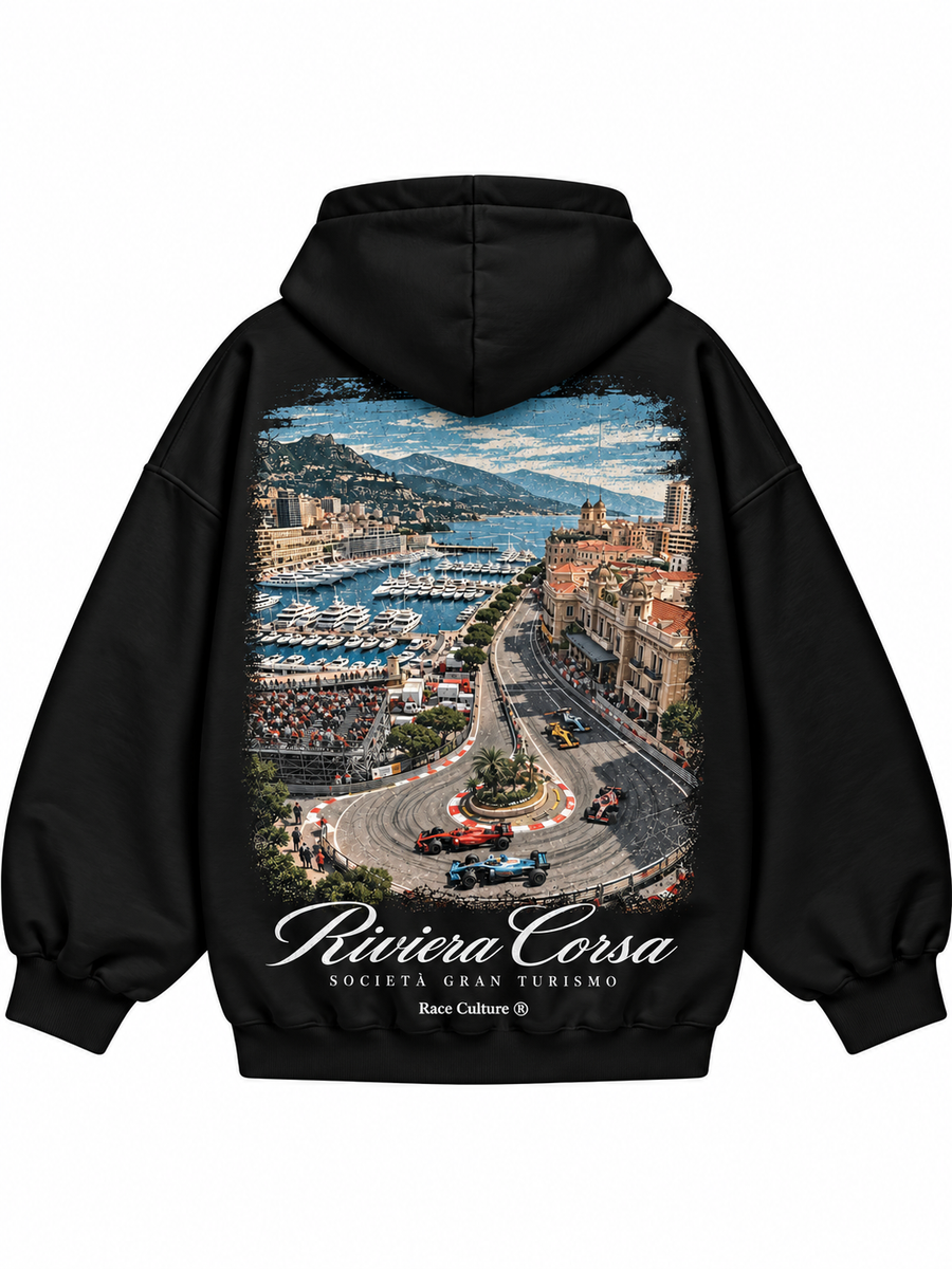 Felpa Riviera Corsa Panorama Nera