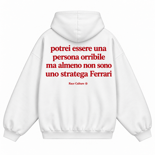 Felpa Potrei Essere Orribile Bianca