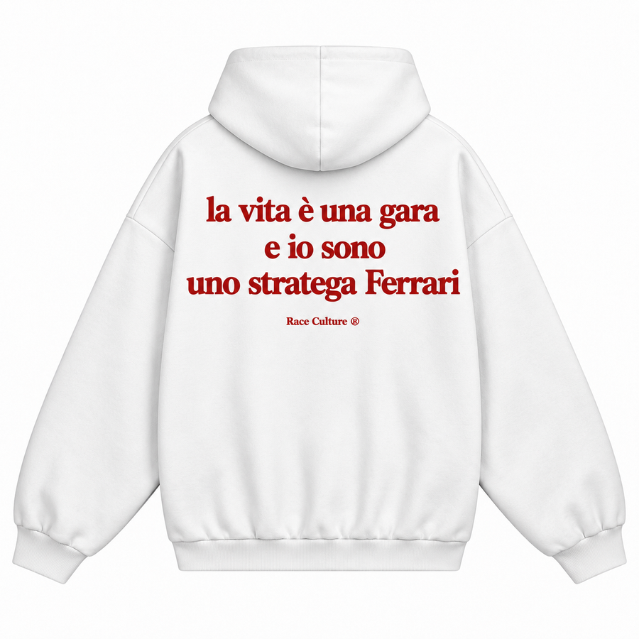 Felpa Stratega Ferrari Bianca